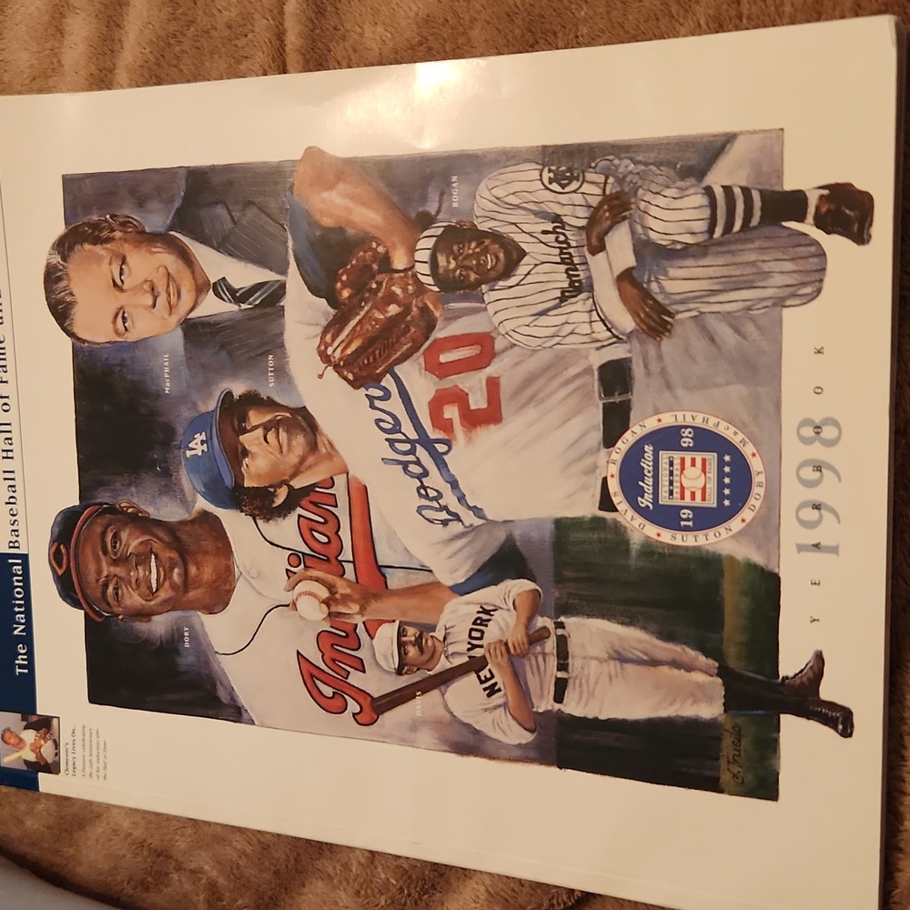 VINTAGE 1998 National Baseball Hall of Fame Poster